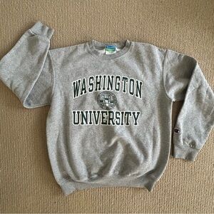 Washington University Gray Champion Crewneck Sweatshirt Youth Large (10-12)